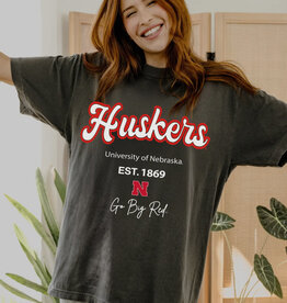 509 Broadway NE Corn Huskers Letterman Thrifted Tee