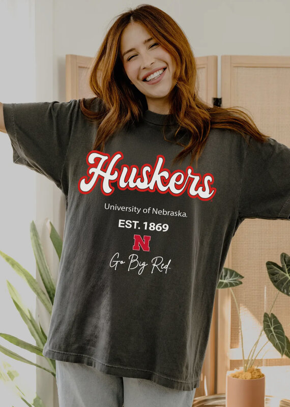 509 Broadway NE Corn Huskers Letterman Thrifted Tee