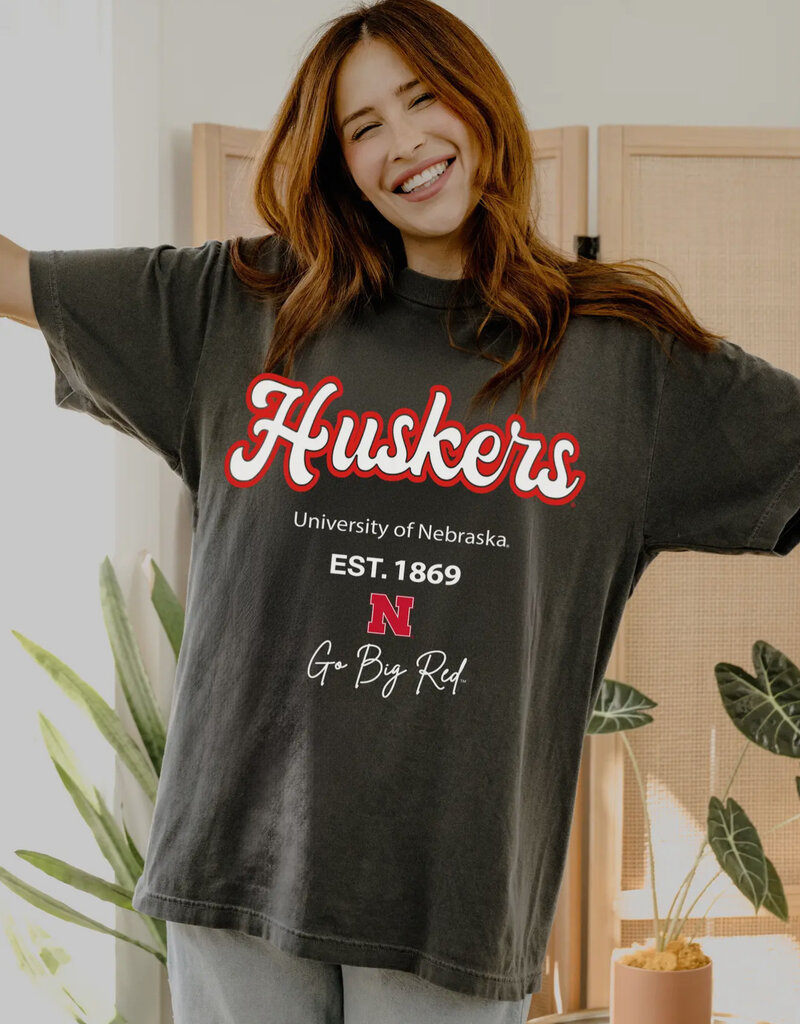 509 Broadway NE Corn Huskers Letterman Thrifted Tee