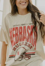 509 Broadway Nebraska Established Date Helmet Thrifted Tee