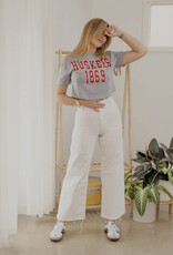 509 Broadway NE Huskers College Block Puff Ink Cropped Tee