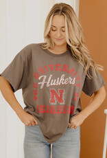 509 Broadway Nebraska Huskers Draft Charcoal Thrifted Tee