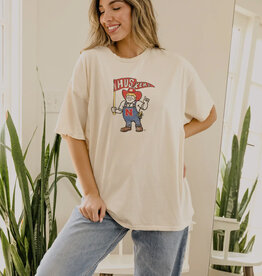 509 Broadway Nebraska Huskers Mascot Flag Thrifted Tee