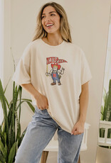 509 Broadway Nebraska Huskers Mascot Flag Thrifted Tee