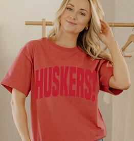 509 Broadway Nebraska Huskers Mono Puff Ink Tee