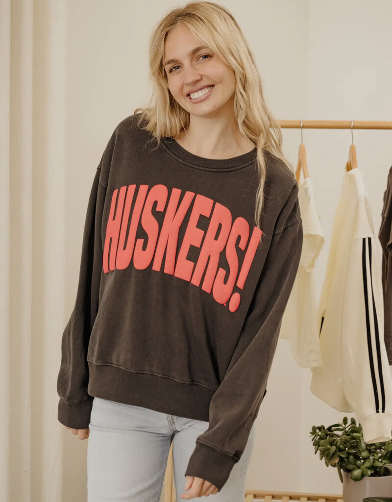 509 Broadway NE Huskers Mono Puff Ink Hi-Dive Sweatshirt