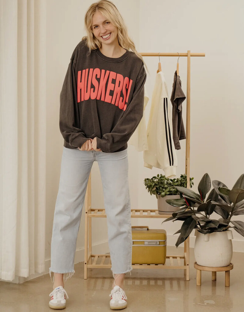 509 Broadway NE Huskers Mono Puff Ink Hi-Dive Sweatshirt
