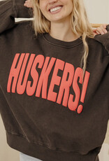 509 Broadway NE Huskers Mono Puff Ink Hi-Dive Sweatshirt