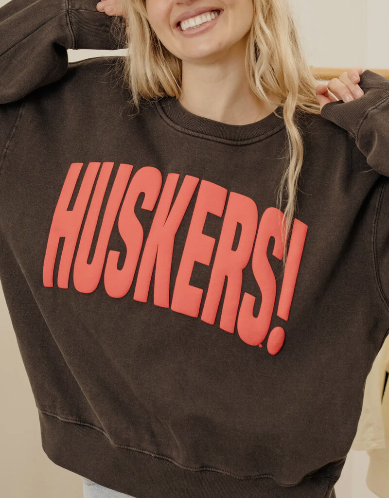 509 Broadway NE Huskers Mono Puff Ink Hi-Dive Sweatshirt