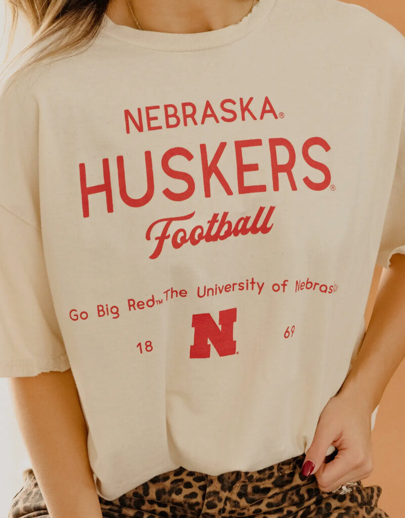 509 Broadway Nebraska Huskers Shot Off  Thrifted Tee