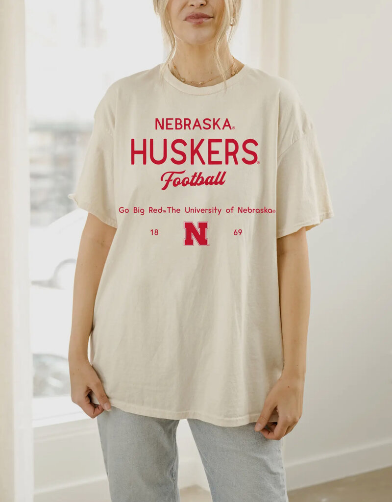 509 Broadway Nebraska Huskers Shot Off  Thrifted Tee
