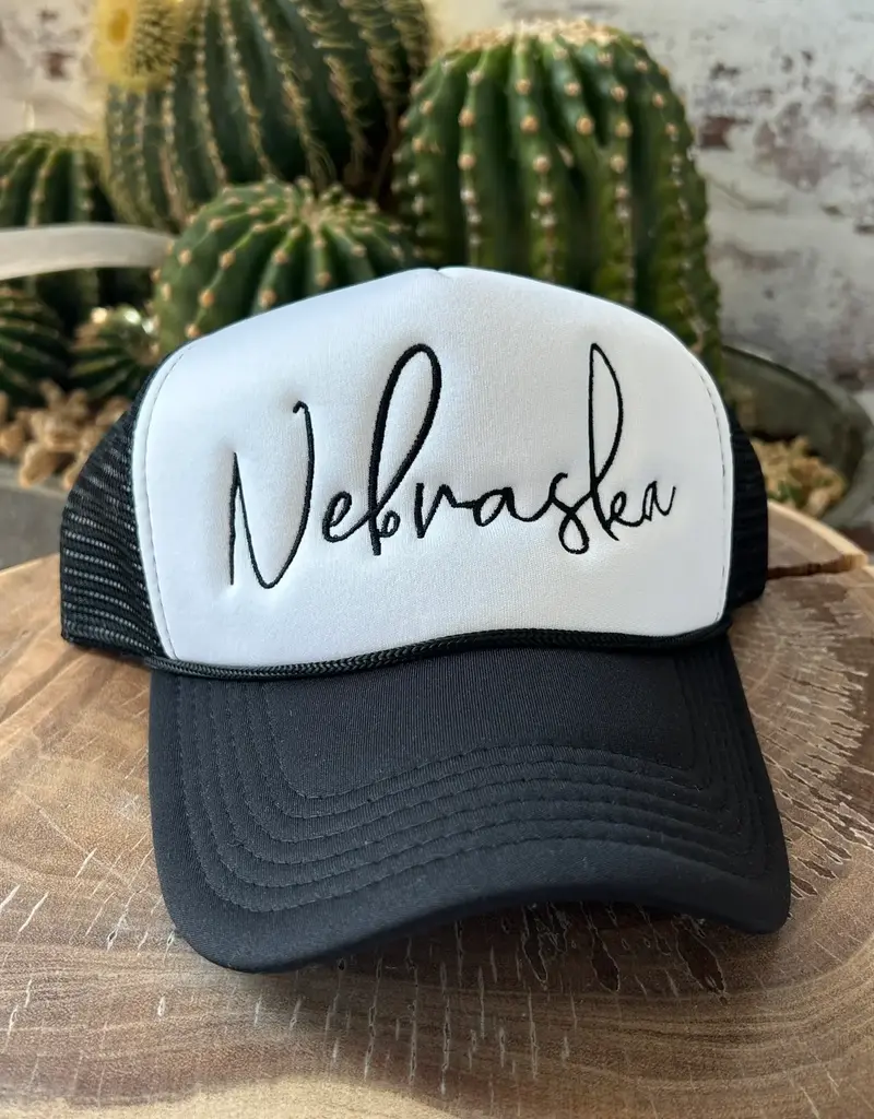 509 Broadway Cursive Nebraska Trucker Hat