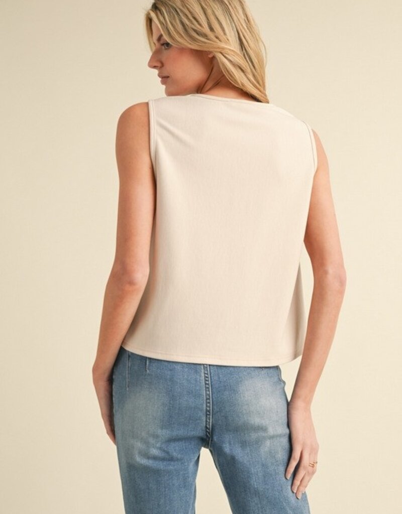 509 Broadway Tie Front Detail Vest