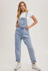 509 Broadway Denim Straight Leg Overalls