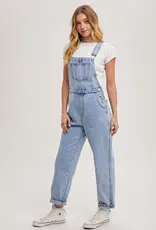 509 Broadway Denim Straight Leg Overalls