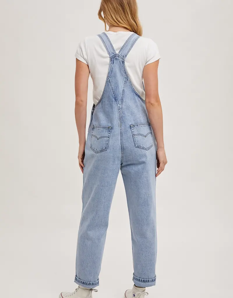 509 Broadway Denim Straight Leg Overalls