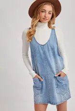 509 Broadway Denim Washed Overall Dress