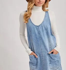 509 Broadway Denim Washed Overall Dress