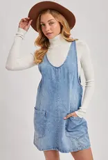 509 Broadway Denim Washed Overall Dress