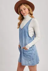 509 Broadway Denim Washed Overall Dress