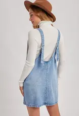 509 Broadway Denim Washed Overall Dress