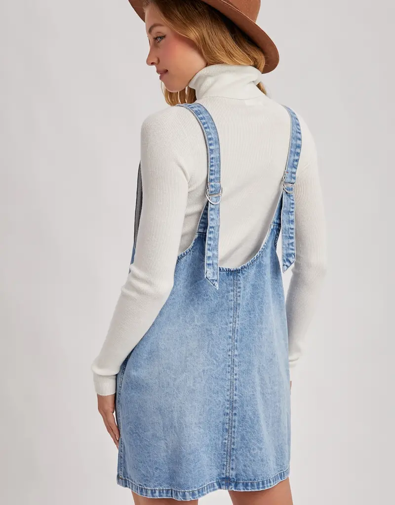 509 Broadway Denim Washed Overall Dress
