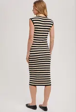 509 Broadway Stripe Contrast Tank Midi Dress
