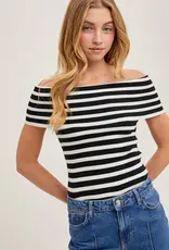 509 Broadway Stripe OTS Knit Top