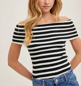 509 Broadway Stripe OTS Knit Top