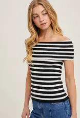 509 Broadway Stripe OTS Knit Top