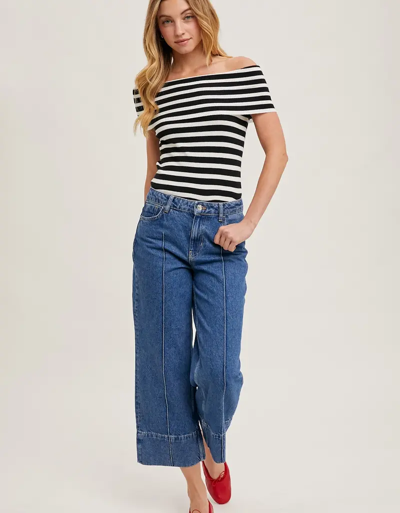 509 Broadway Stripe OTS Knit Top