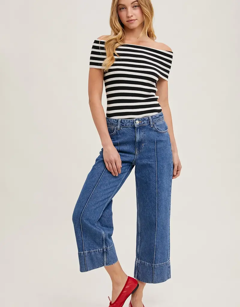 509 Broadway Stripe OTS Knit Top