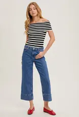 509 Broadway Stripe OTS Knit Top