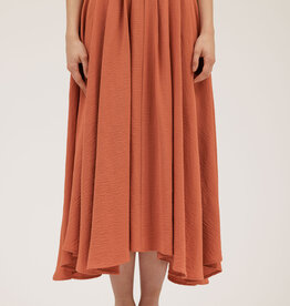 509 Broadway Box Pleated Midi Skirt