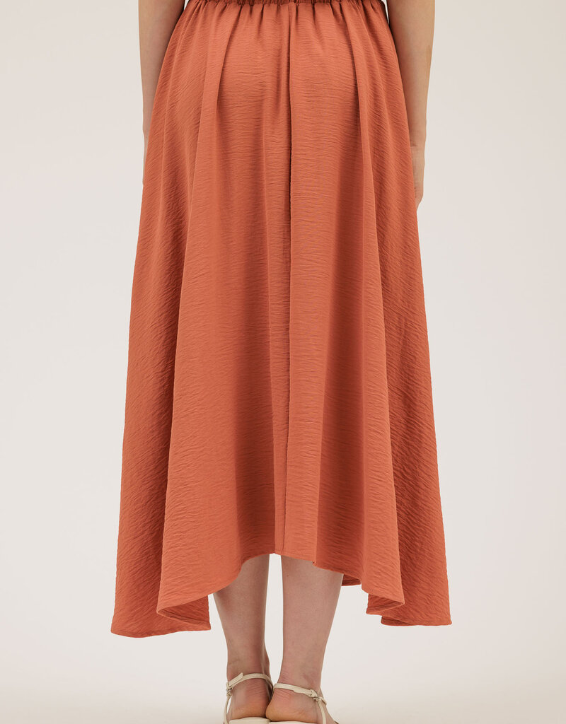 509 Broadway Box Pleated Midi Skirt