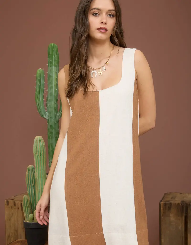 509 Broadway Stripe Sleeveless Mini Dress