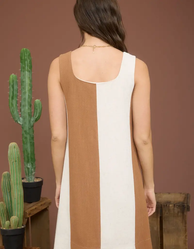 509 Broadway Stripe Sleeveless Mini Dress