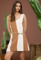 509 Broadway Stripe Sleeveless Mini Dress