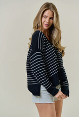 509 Broadway Striped Knit Cardigan