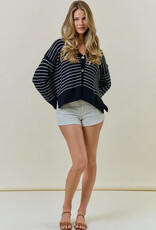509 Broadway Striped Knit Cardigan