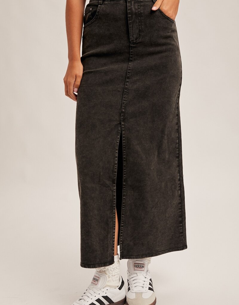 509 Broadway Elastic Waist Twill Skirt