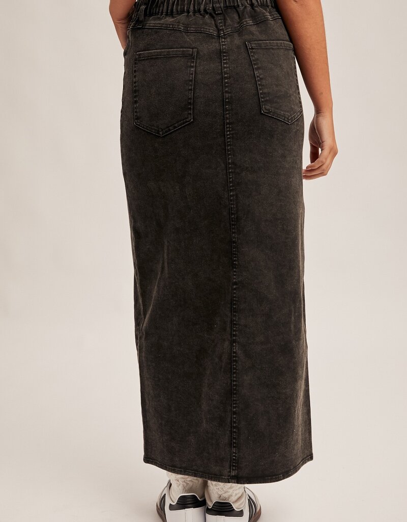 509 Broadway Elastic Waist Twill Skirt