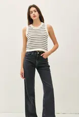 509 Broadway Chunky Knit Stripe Sweater Tank