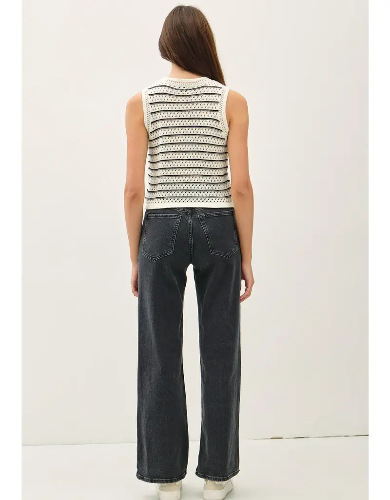 509 Broadway Chunky Knit Stripe Sweater Tank