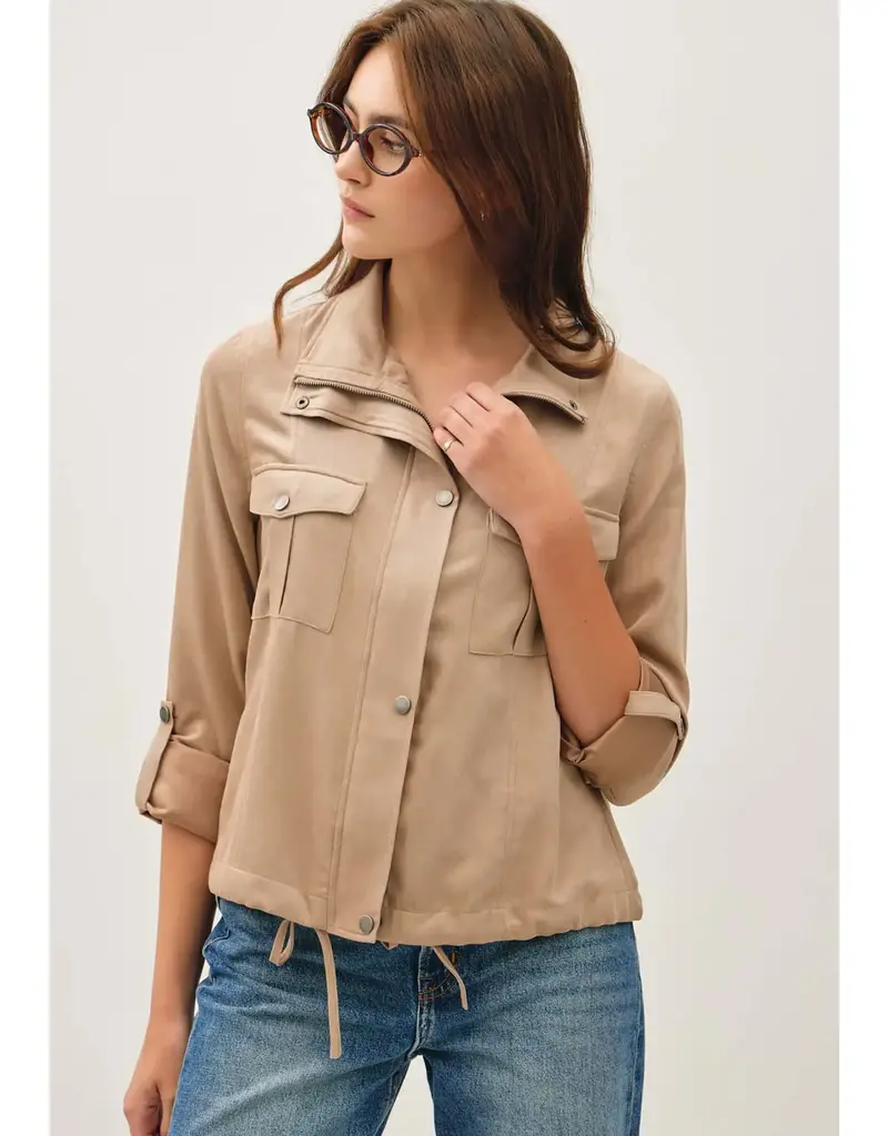 509 Broadway Utility Zipper Safari Jacket