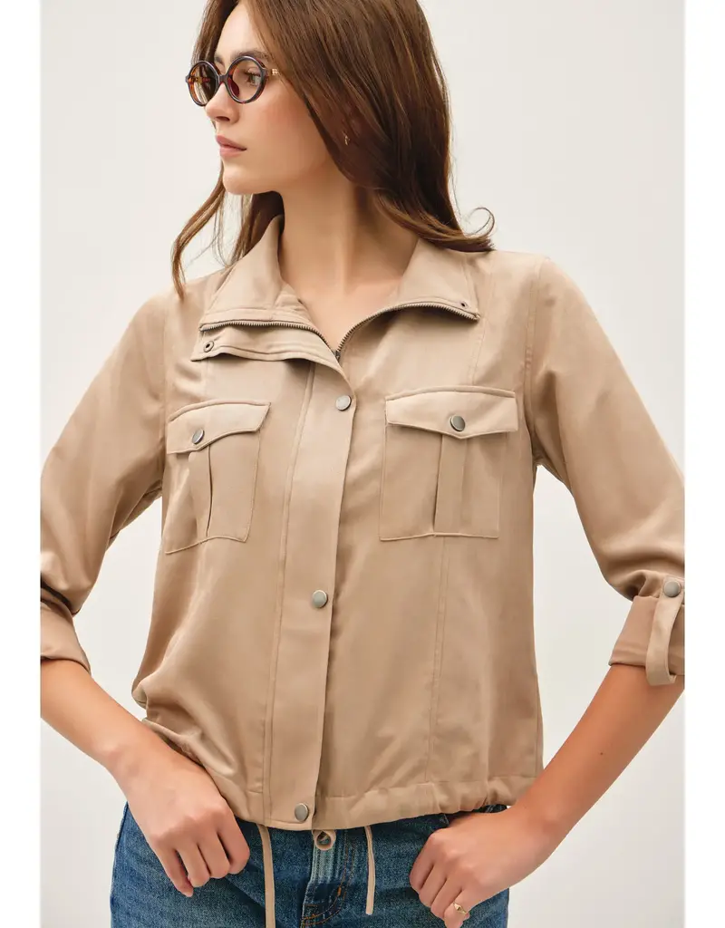 509 Broadway Utility Zipper Safari Jacket