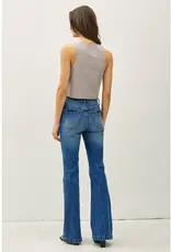 509 Broadway Pinstripe Cotton Vest Top