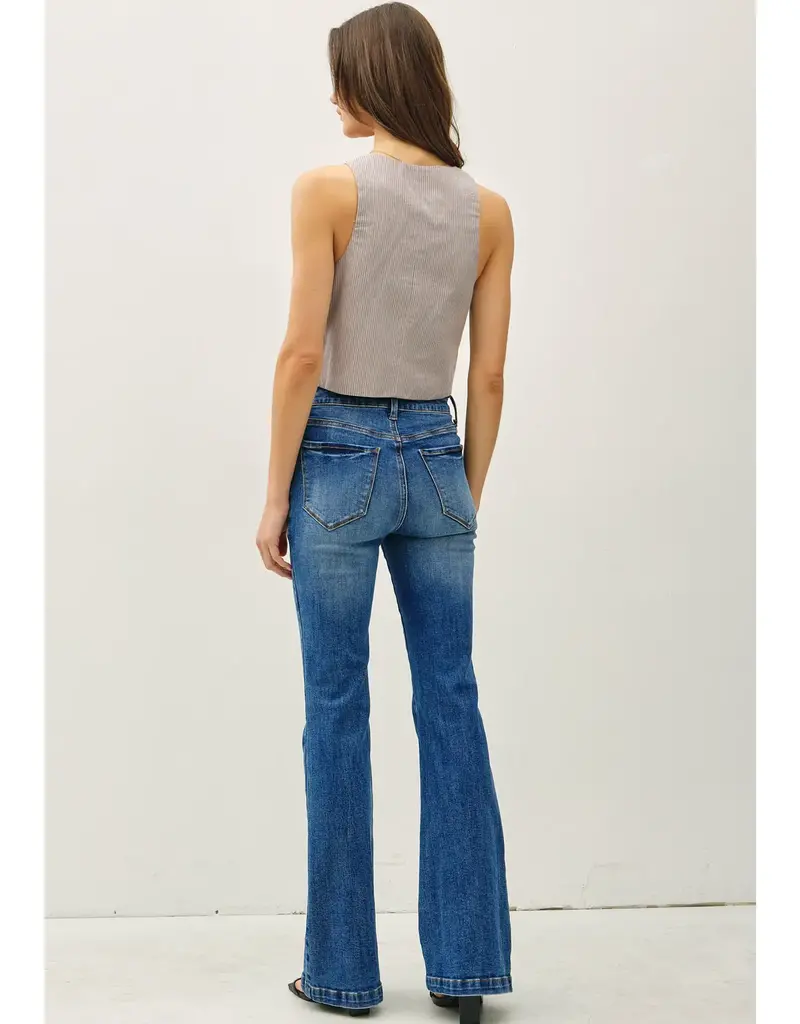 509 Broadway Pinstripe Cotton Vest Top