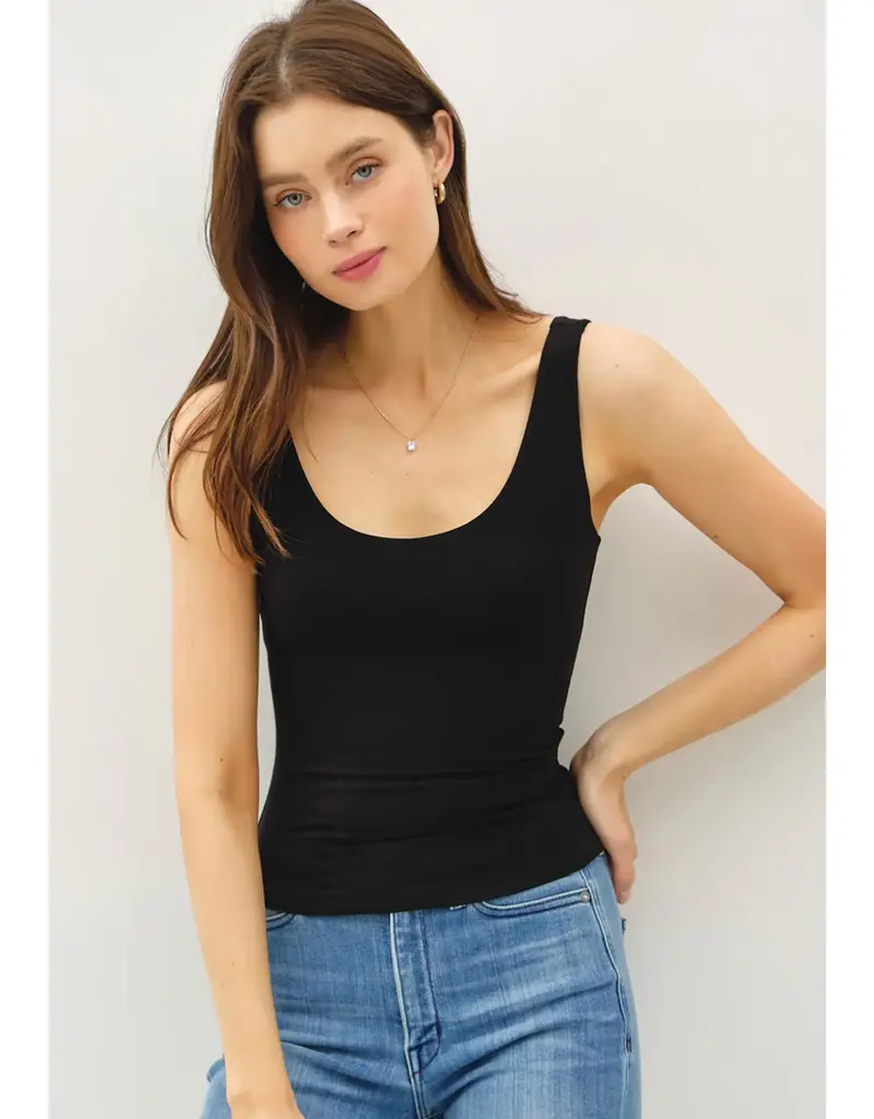 509 Broadway Basic Scoop Neck Tank Top