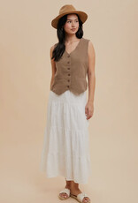 509 Broadway Cotton Linen Blend Vest